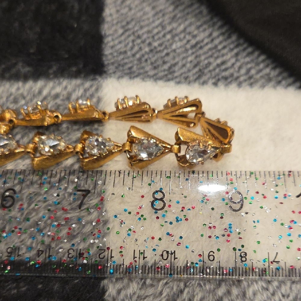 J. Crew Gold Necklace with Clear Accents - Picture 7 of 7